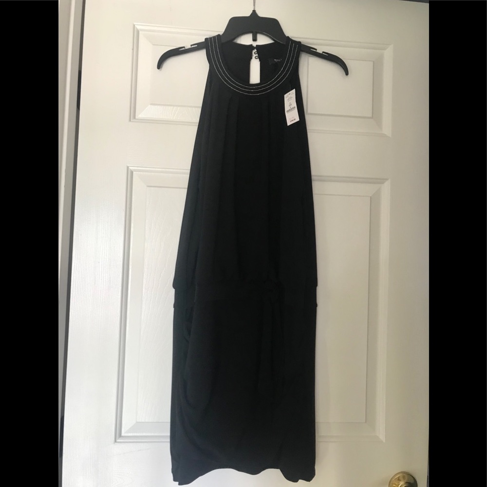 Women’s black with silver sleeveless dress